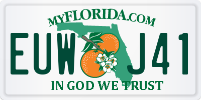 FL license plate EUWJ41