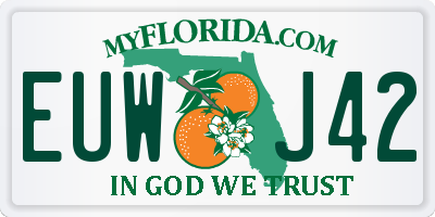 FL license plate EUWJ42