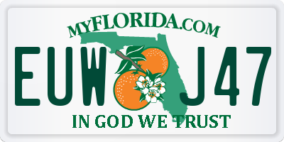 FL license plate EUWJ47