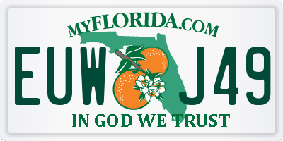 FL license plate EUWJ49