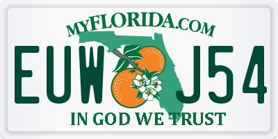 FL license plate EUWJ54