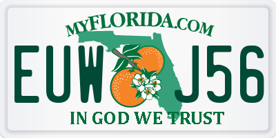 FL license plate EUWJ56