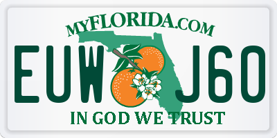 FL license plate EUWJ60