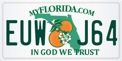 FL license plate EUWJ64