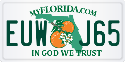 FL license plate EUWJ65