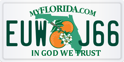 FL license plate EUWJ66