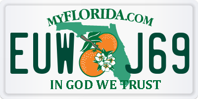 FL license plate EUWJ69
