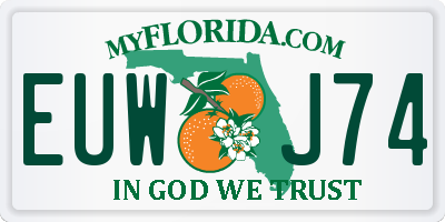 FL license plate EUWJ74