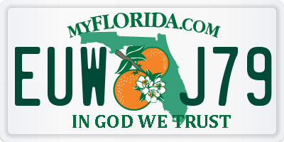 FL license plate EUWJ79