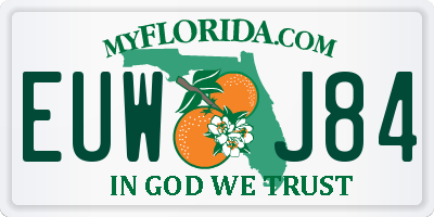 FL license plate EUWJ84
