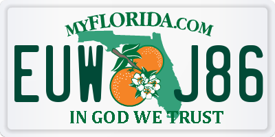 FL license plate EUWJ86