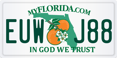 FL license plate EUWJ88