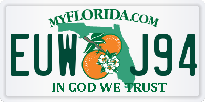FL license plate EUWJ94