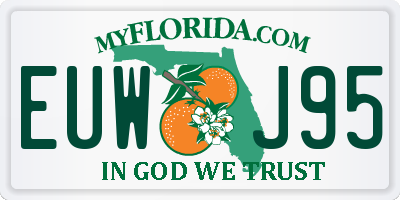 FL license plate EUWJ95