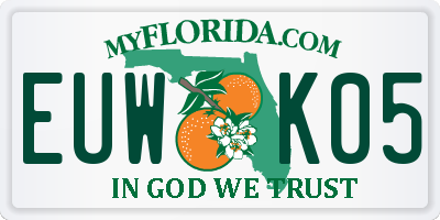 FL license plate EUWK05
