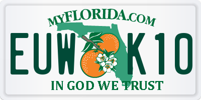 FL license plate EUWK10