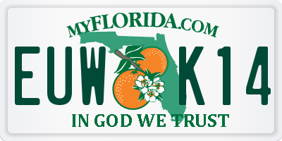 FL license plate EUWK14