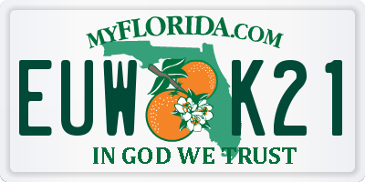 FL license plate EUWK21