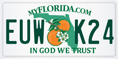 FL license plate EUWK24