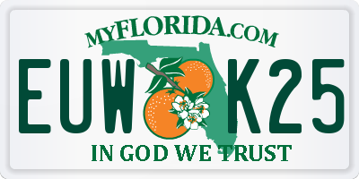 FL license plate EUWK25