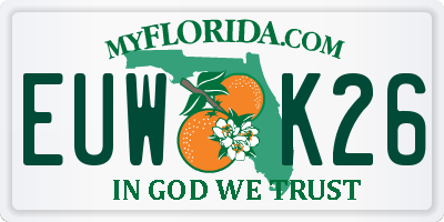 FL license plate EUWK26