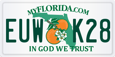 FL license plate EUWK28
