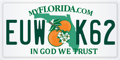 FL license plate EUWK62