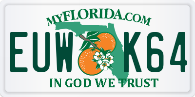 FL license plate EUWK64