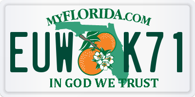 FL license plate EUWK71