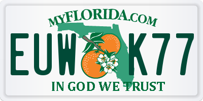 FL license plate EUWK77