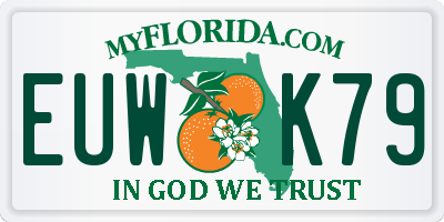 FL license plate EUWK79