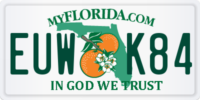 FL license plate EUWK84