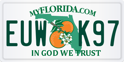 FL license plate EUWK97