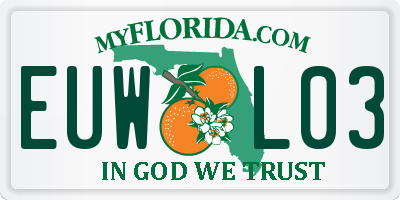 FL license plate EUWL03