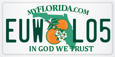 FL license plate EUWL05