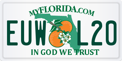 FL license plate EUWL20