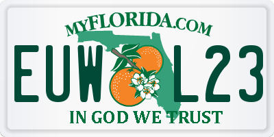 FL license plate EUWL23