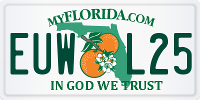 FL license plate EUWL25