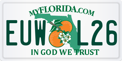 FL license plate EUWL26