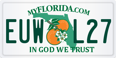 FL license plate EUWL27
