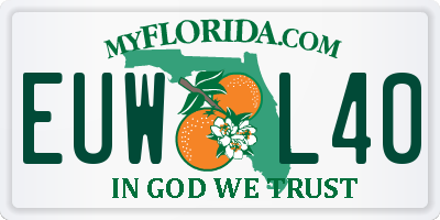 FL license plate EUWL40