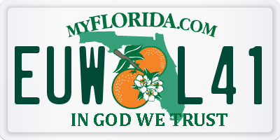 FL license plate EUWL41