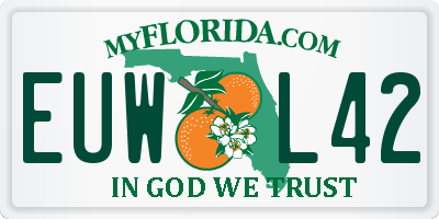 FL license plate EUWL42