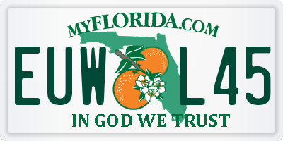 FL license plate EUWL45