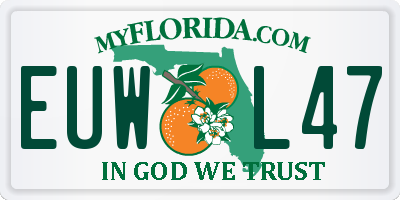 FL license plate EUWL47