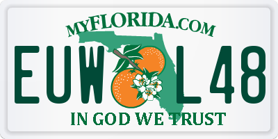 FL license plate EUWL48