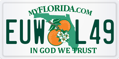 FL license plate EUWL49