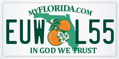FL license plate EUWL55