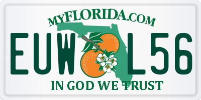 FL license plate EUWL56