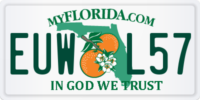 FL license plate EUWL57